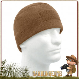 bonnet armée avec scratch micro polaire chaud pour militaire avec porte insigne scratch rothco france