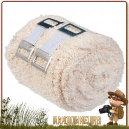 Bandage de crêpe élastique Europlast réutilisable. Bandage 7.5 cm x 4 m pour le maintien et le soutien des membres blessés