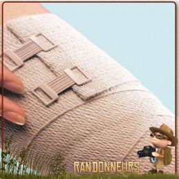 Bandage de crêpe élastique Europlast réutilisable. Bandage 7.5 cm x 4 m pour le maintien et le soutien des membres blessés