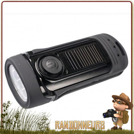 Lampe Torche Solaire Dynamo BARRACUDA Power Plus