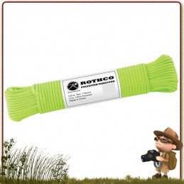 achat Paracorde Polyester 30 m Rothco Safety Green de survie extreme