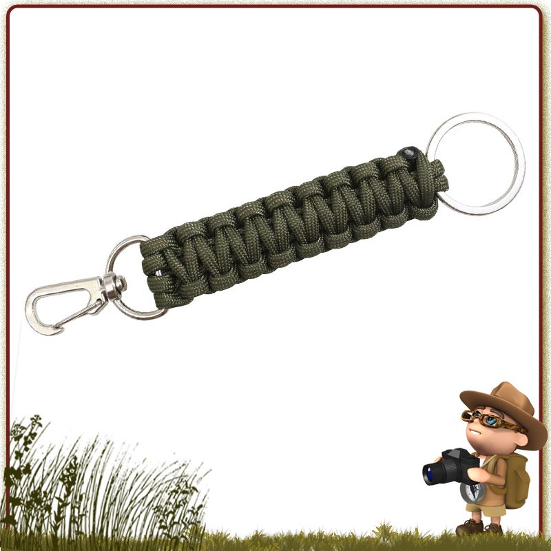 Porte Clé de survie Paracorde Nylon VERT OLIVE Rothco