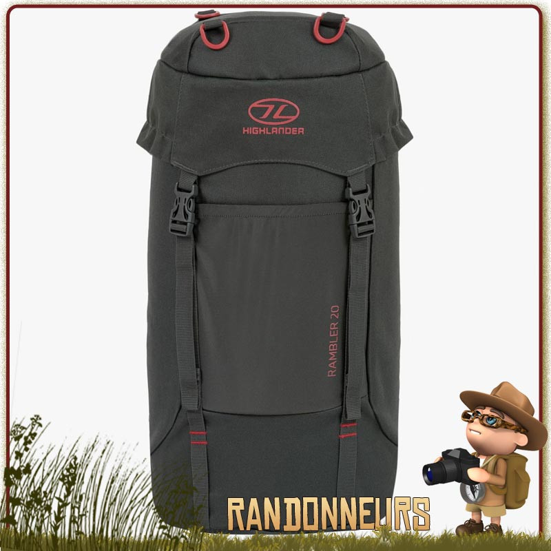 Sac à Dos RAMBLER 20 Litres Highlander tissu déperlant randonnée