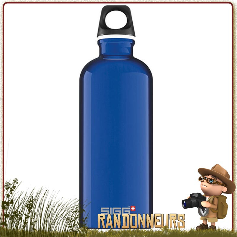 Gourde Aluminium TRAVELLER 60 cl SIGG Bleue ultra legere pour randonner