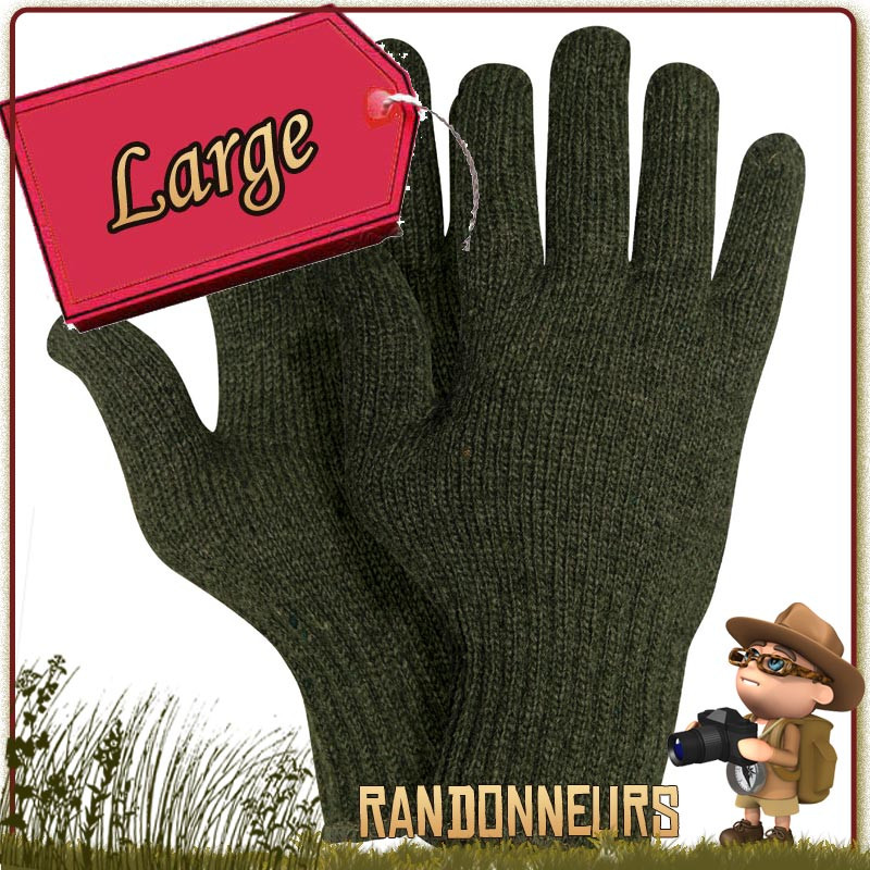 Gants Laine Vert Rothco sorties de chasse, randonnée bushcraft ou opex militaire