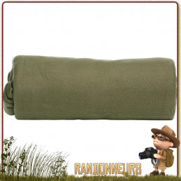 Sac de couchage et Couverture Polaire FOSCO VERT armée à utiliser seul en bivouac ou avec sac couchage militaire
