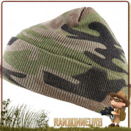Bonnet Commando Camouflage Fostex chaud et leger pour la chasse