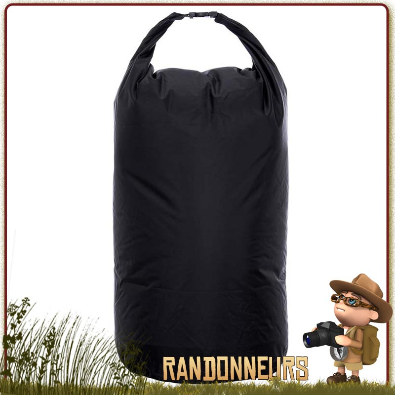 Sac pvc Etanche 50 Litres NOIR 101 Inc expedition nautique militaire