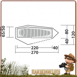 Tente Arrow Head ROBENS une 1 place ultra legere tunnel pour la randonnee minimaliste en velo vtt