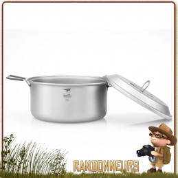 Faitout Titane 250 cl Keith casserole bivouac ultra legere en metal titane