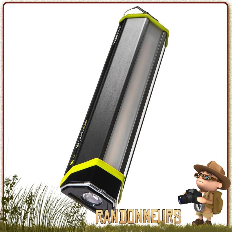 Lampe TORCH 500 GOAL ZERO puissante recharge par dynamo et panneau solaire intégrés 500 lumens