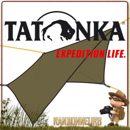 tarp 4 simple étanche Tatonka, abri bivouac léger toile polyester pour la construction d'un abri tarp bushcraft survie nature