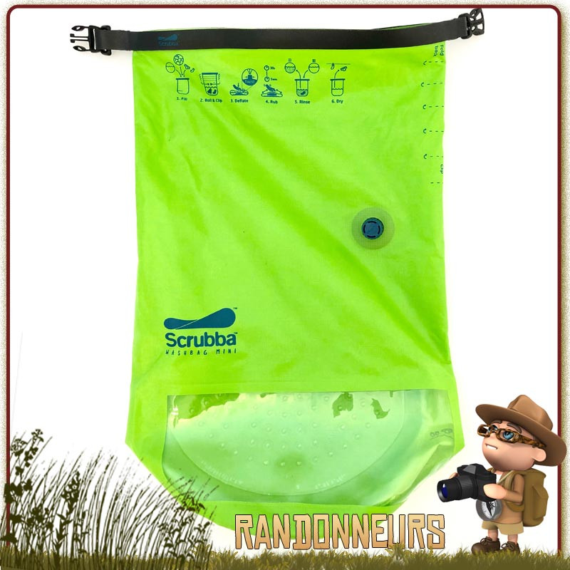 Sac Etanche Lave Linge SCRUBBA Mini pour la randonnee et voyage