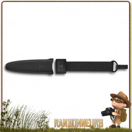 Poignard Victorinox Venture Noir, le couteau type bushcraft survie suisse tactique