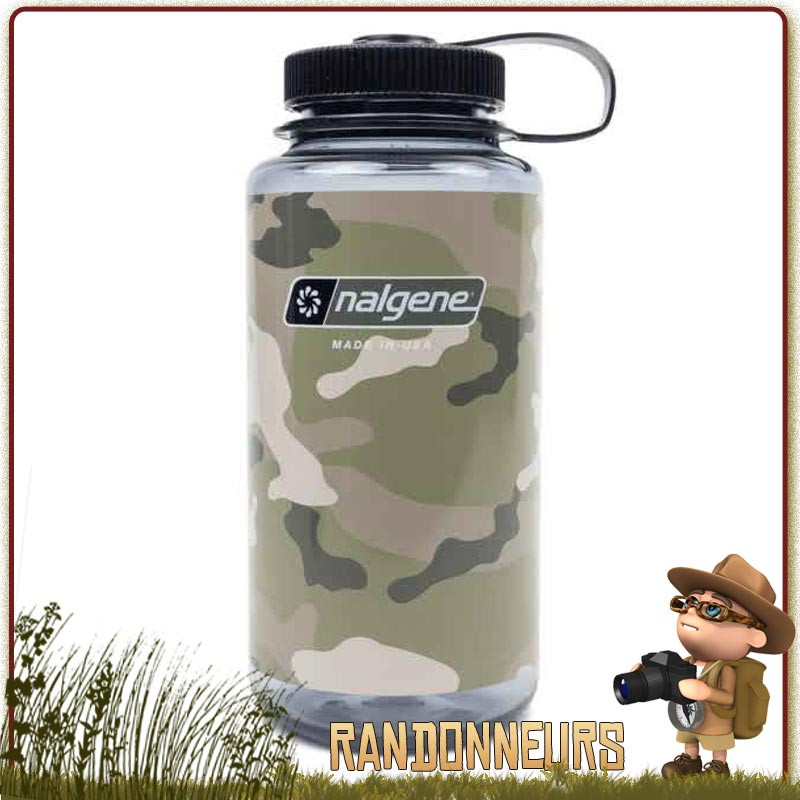 Gourde Nalgene Grande Ouverture 1L CAMO militaire armee bushcraft