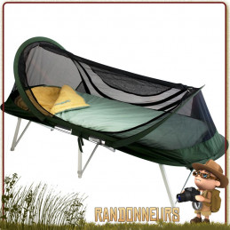 tente pop up abri moustiquaire dôme travelsafe une personne pour lit de camp ou bivouac survie jungle militaire