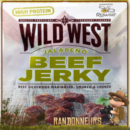 meilleure Viande de Boeuf séchée Beef Jerky Jalapeno WildWest haute teneur en proteines