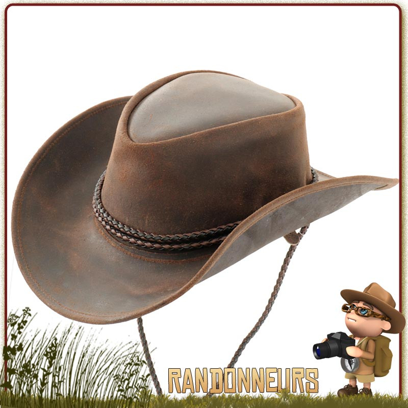 Chapeau en Cuir Trappeur randonnee bushcraft Origin Outdoors étanche