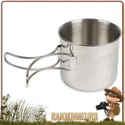 Assiette Inox 16 cm TATONKA type bushcraft de qualité