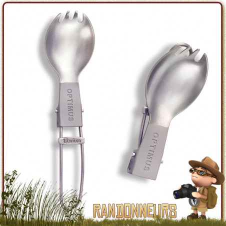 Cuillere Fourchette Spork Pliable Titane Optimus