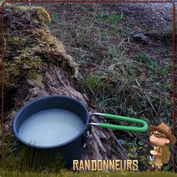 popote aluminium hard anodisé TERRA WEEK END HE d'Optimus Casserole de contenance 60 cl avec poignée repliable