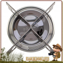 réchaud Mimer Duo Primus accepte les larges diamètres de casserole. Valve Duo compatible toutes marques de cartouches