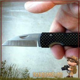 le couteau Titane Ti-Carbon Vargo est un couteau très tranchant en titane avec manche fibres de carbone