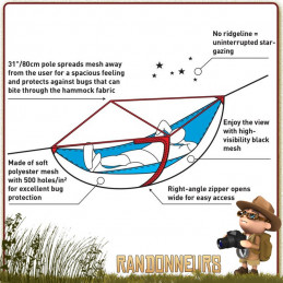 Moustiquaire pour Hamac randonnée Sea to Summit marche ultra légère mul et bivouac bushcraft ultralight