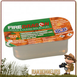Kit Réchaud Pliable avec pare-vent et gel éthanol BCB composé d'un réchaud pliant bcb et firedragon alcool gélifié