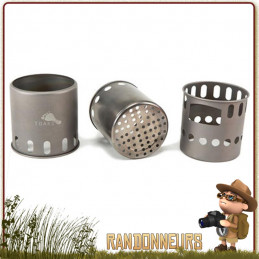 Réchaud à Bois Titane pliant Ultra Léger Toaks randonnée bushcraft