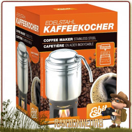 Set Cafetière Randonnée avec réchaud Esbit cafetière tout inox et d'un réchaud essence solide campement bushcraft léger