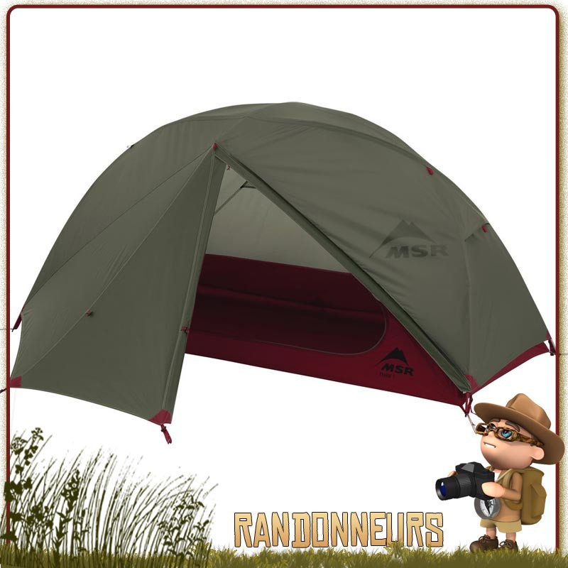 TENTE ELIXIR 1 MR - Tente de randonnée légère et de camping nomade, pour une personne et utilisable sur trois saisons