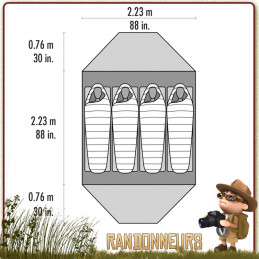 TENTE ELIXIR 4 MSR Verte - Tente de randonnée légère et de camping nomade, pour trois personnes et utilisable sur trois saisons