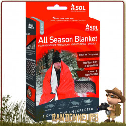 couverture de survie tarp all season SOL Survive Outdoors Longer se protéger du froid, tarp abri survie, tapis de sol