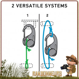 Crochet Mousqueton Tendeur CAMJAM NITE IZE pour tendre les haubans de votre bâche tarp toile de tente camping