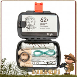 Kit de survie complet Survival Tool Kit de SOL Origin, matériel pour la survie nature, rangés dans une boite plastique