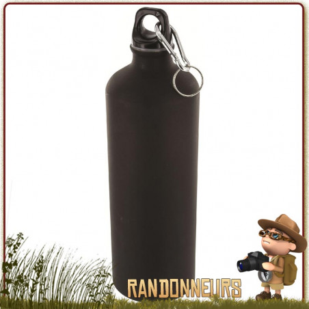 Gourde Armée Aluminium 1L Highlander Noire