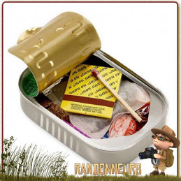 Kit de survie complet Coghlans en conserve étanche, kit de survie complet en boite de conserve est étanche