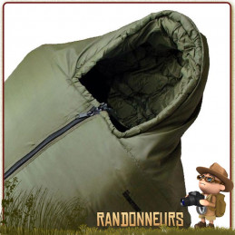 Sac de Couchage CHALLENGER 400 Highlander ouverture centrale conditions externes bivouac armée et bushcraft extremes