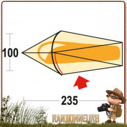 Tente Sintesi 1 place FERRINO marche ultra légère monoparoi avec entrée latérale avec moustiquaire