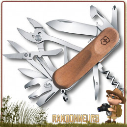 Couteau Suisse Victorinox EVOWOOD S557 avec 20 fonctions et 10 pièces multifonctions Victorinox authentique bois